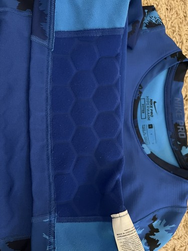 Nike Pro HydroWarm Fitted Top Boy’s Large -Blue - Picture 4 of 6