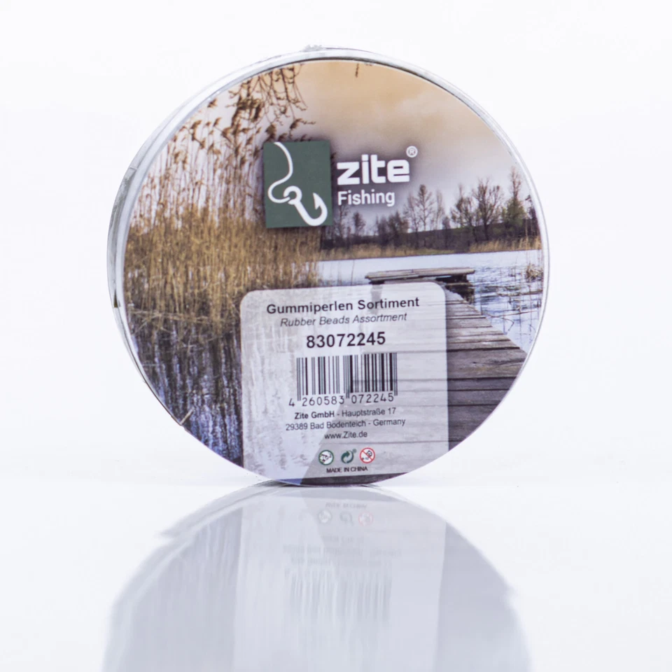 Gummiperlen Stopperperlen Gummistopper Sortiment 100 Stk 2-8mm Dose Zite Fishing - Bild 4 von 4