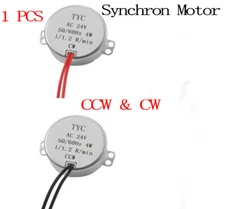 1pcs CCW & CW AC 24V TYC 50Hz Synchron Motor 4W Cat litter pan motor 1/1.2 R/min