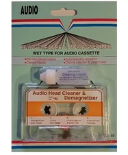 Cassette Tape Head Cleaner & Demagnetizer for all audio cassette deck player C1