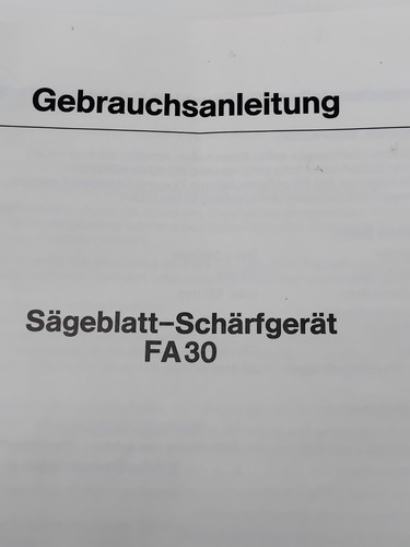 Sägeblatt-Schärfgerät FA30 - Bild 14 von 23