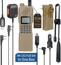 1X BAOFENG AR-152 VHF/UHF MILITARY TACTICAL HAM TWO WAY RADIOS WALKIE TALKIE KIT