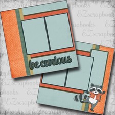 Be Curious- 2 Premade Scrapbook Pages - EZ Layout 5678
