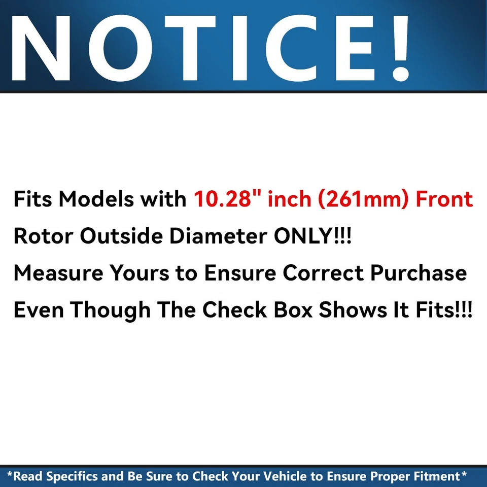 Pastillas de rotores de freno delanteras ABS de 4 ruedas tracción trasera de 10,28" para Ford Ranger Mazda B2300 B3000 Foto 2 de 4