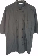 Uncommon Thread Delray Chef Coat 10 Button Mesh Back Short Sleeve size LG L 0421