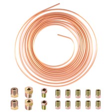 Lablt 25ft Roll Coil Of 316 Od Copper Nickel Brake Line Tubing Kit 16 Fitting