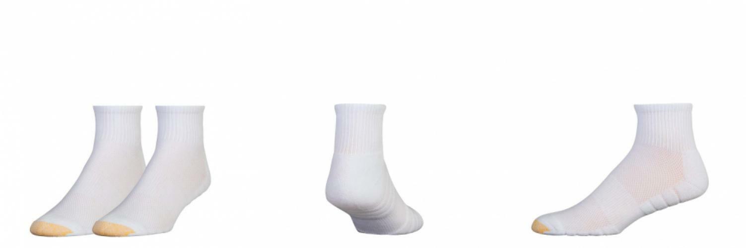 Gold Toe Men's Golf Soleution Quarter Socks, 2 Pairs Shoe Size 612.5