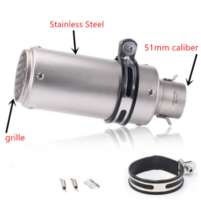 Slip For KAWASAKI NINJA ZX-4RR ZX-4R Exhaust Tips 51mm Muffler Mid