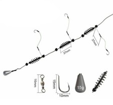 Carp Fishing Feeder Fishing Baits Cages Hook Rig Set/Inline Method Feeder 15 g
