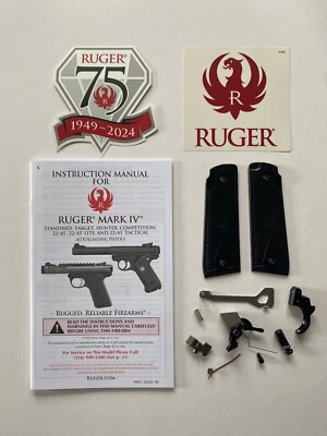Ruger 22/45 Mark 4 MK IV Trigger Disconnector Hammer Grips Catch Decal Part Lot