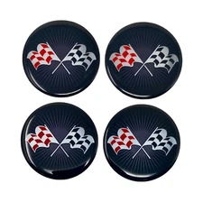 Cross Flags center cap Wheel Emblems Decals Steering wheel Door Panels trim hub