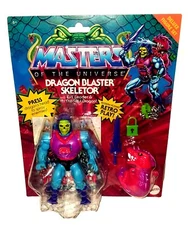 MASTERS OF THE UNIVERSE DRAGON BLASTER SKELETOR RETRO PLAY DELXUE FIGURE SET