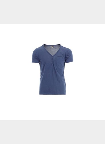T-shirt SCORPION BAY Homme - Manches Courtes, Col Rond, 100% Coton, Taille S Bleu