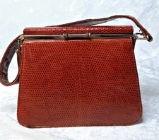 Vintage Alligator Purse 1960s ArtMex Pink Lining W/ Coin Purse Mexico Rare!