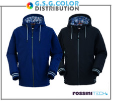 GIUBBOTTO UOMO  GIACCA SOFTSHELL CON CAPPUCCIO FISSO  IMBOTTITURA INTERNA  