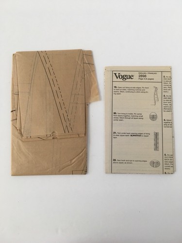 New Vogue Sewing Pattern V2898 AX Regular Petite (4-6-8) Uncut Dress Top Jacket - Picture 5 of 5