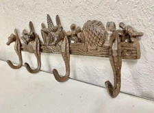 Cute Metal Sea Horse Key Rack Hanging Organizer Mud Room NLHB