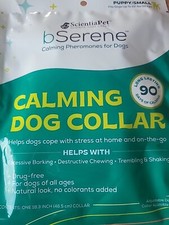 ScientiaPet bSerene Calming Pheromones Dog Collar Small /Puppy 22 Lbs F Ship