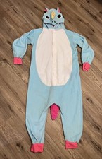 Adult Unicorn Animal Onepiece Costume Pajamas Cosplay Hooded Unisex Halloween
