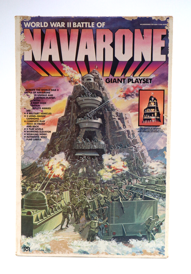 Vtg Marx/Mego Toys Guns Of Navarone Playset Box & Shell W/ Hilltop
