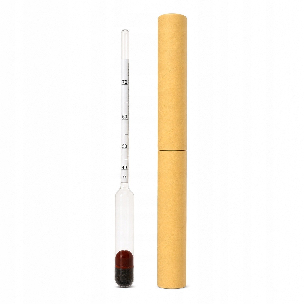 Alkoholmeter 40-70% Hydrometer Alkoholgehaltsmesser Glas 22 cm