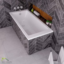 Badewanne ECOLAM Tami  140 150 160 170 x70 180 Acrylwanne Wanne Rechteck + Füße