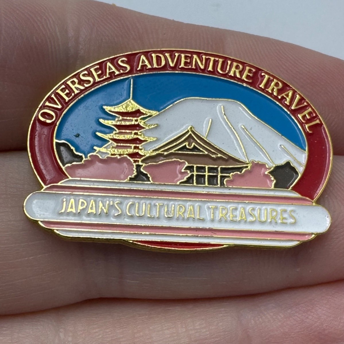 Vintage Overseas Adventure Travel Japan Cultural Treasures Mt Fuji