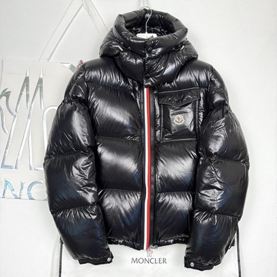 Moncler Montbeliard Down Jacket Mens Size US XL (5) Shiny Black Puffer