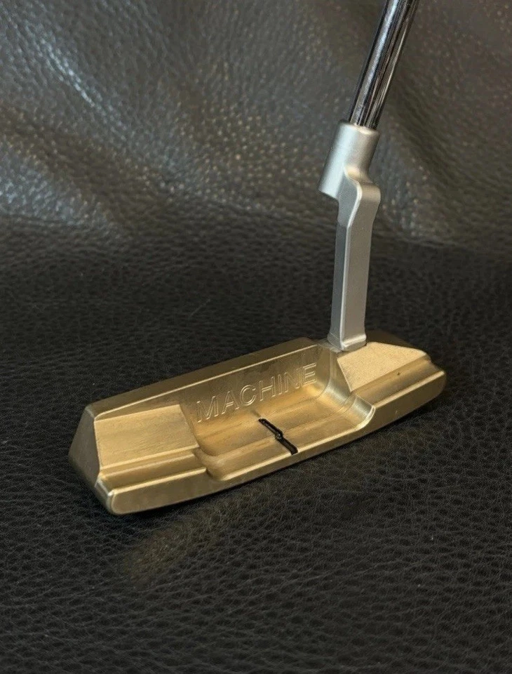 Left Hand MACHINE M1A FIXER Milled Putter ALUMINUM BRONZE Steel Shaft 35” + HC  - Image 2 of 4