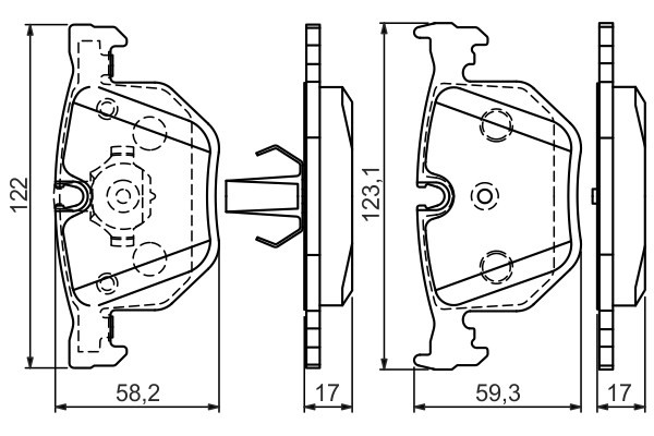 0 986 494 286 Bosch brake pad set, disc brake for BMW