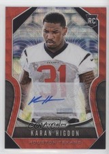 2019 Panini Prizm Rookies Red Wave Prizm Auto 30/149 Karan Higdon #333 Auto lt0