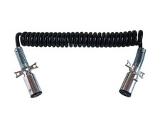 7-WAY TRUCK AND TRAILER COILED ELECTRIC BLACK NON-ABS, 15' WORKING LENGTH; 2 ...