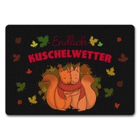 Endlich Kuschelwetter Herbstliche FußMatte In 35X50 Cm Ohne Rand Mit