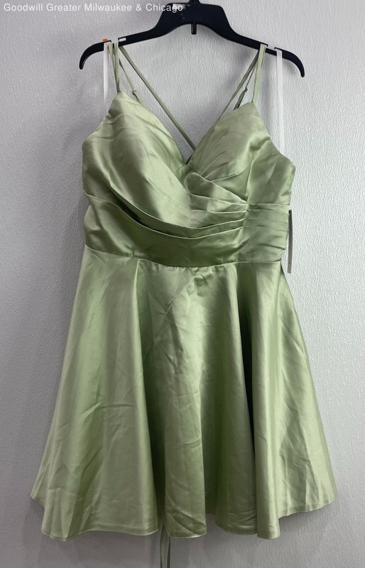 NWT Light Green Satin Short Dress