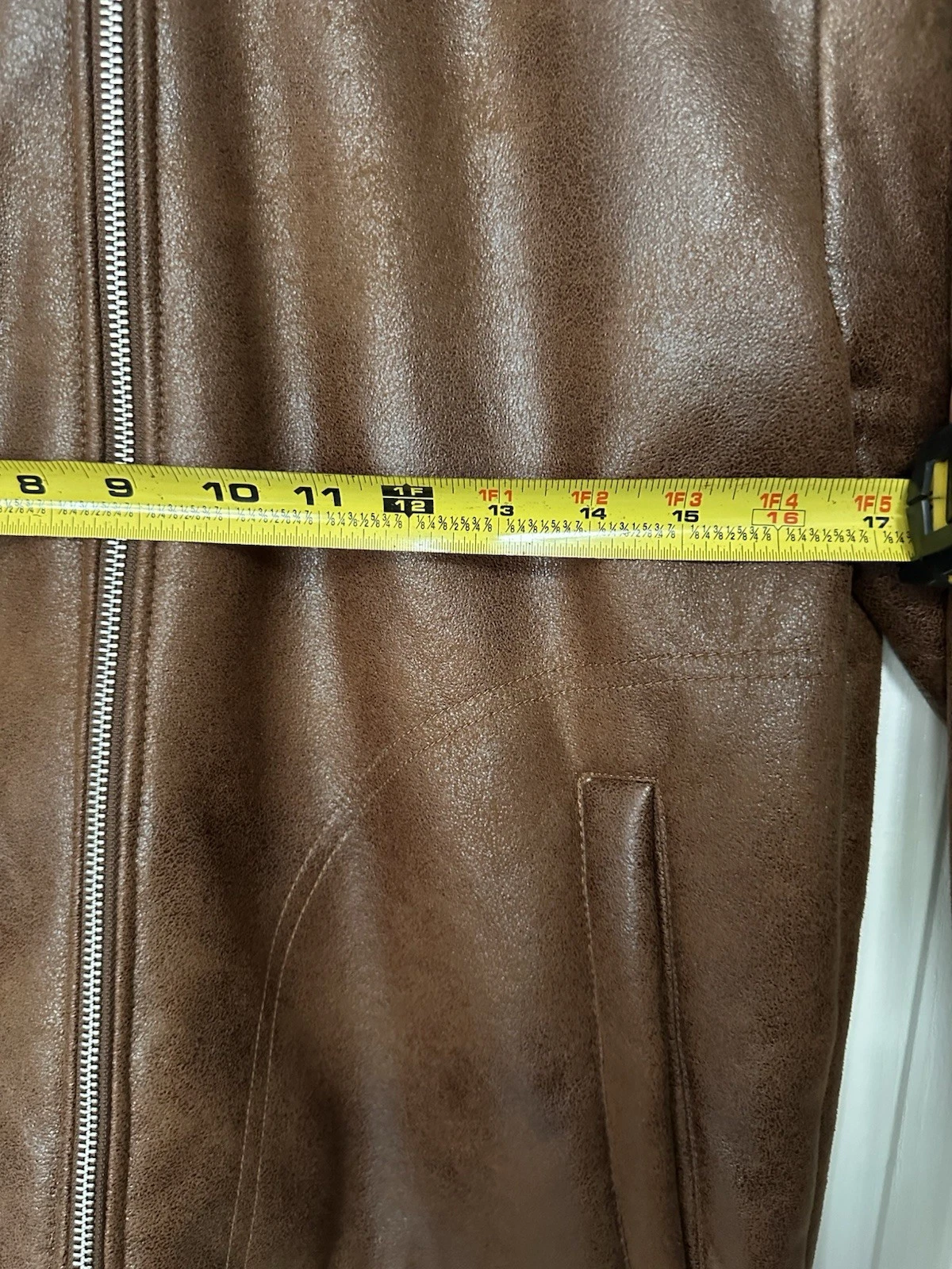 JACK & JONES Aviator Bom Jacket Men’s M unisex brow Faux Leather Shearling Lined image 4