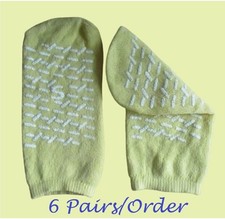 6 - Non-Skid Tread Double Sided Slipper (Hospital) Socks - Yellow Small - NOW 6!