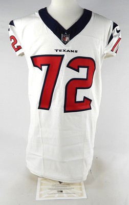 2023 Houston Texans Josh Jones #72 Game Issued Weißes Trikot 46 961