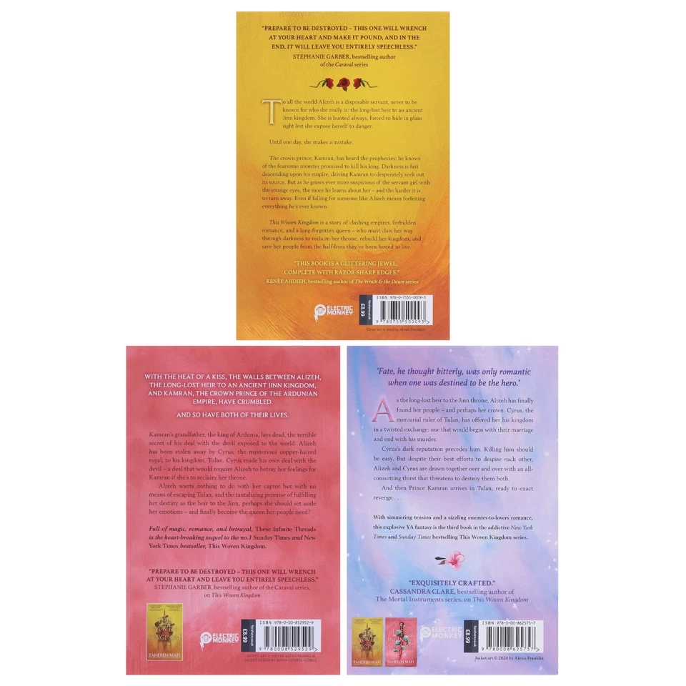 This Woven Kingdom Series by Tahereh Mafi 3 Books Collection Set - Ages 12+ - PB Foto 3 de 4