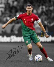 Cristiano Ronaldo Portugal Soccer Goat Signed Photo Autograph Print