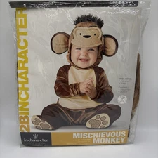 Costume Baby Monkey Size 0-6 Months Incharacter Costumes Mischievous Monkey