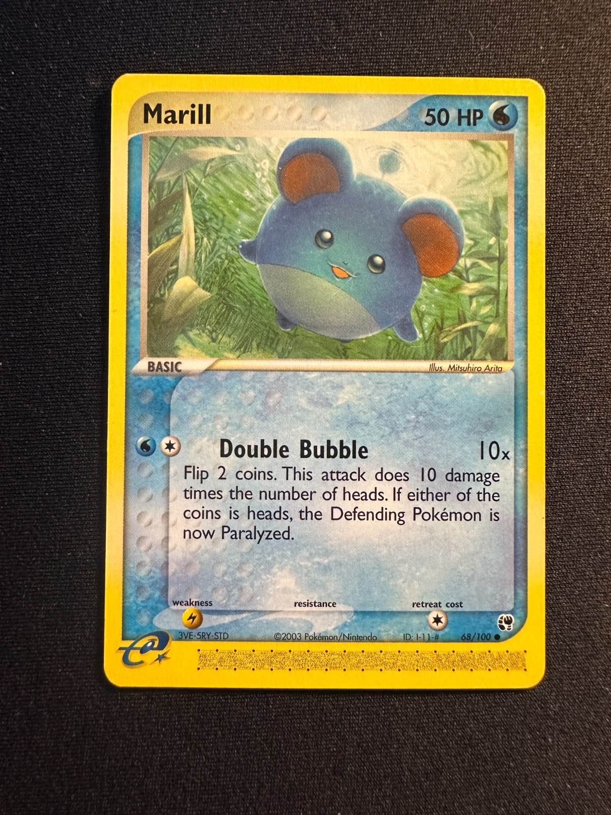 2003 Pokemon Sandstorm Marill 68 /100 Nintendo E Reader