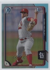 2015 Bowman Draft Chrome Sky Blue Refractor Ryan Helsley #189 0t2