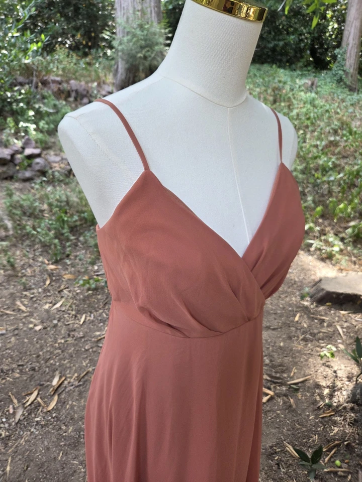 Birdy Grey Elegant Wedding Orange Coral Formal Bridesmaid Dress Size Small - Image 2 of 4