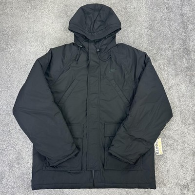 Nike Jacket Mens Medium Black Therma-FIT Hooded Parka Loose Fit