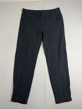 Vince NEW 235 Sz 6 x 27 Black Pockets Belt Loops Cupro Blend Woven Jogger Pant