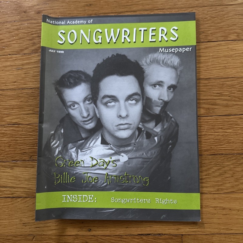 Songwriters Musepaper July 1998 Green Day Billie Joe Armstrong