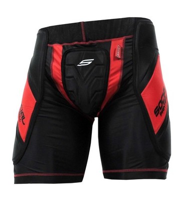 Social Paintball Grit Slide Shorts Protective Gear Black/Red Large L