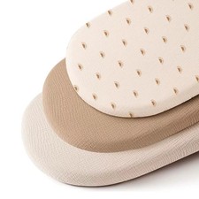 Muslin Bassinet Sheets for Babies   Soft  Breathable 100 Cotton Fitted Sheets