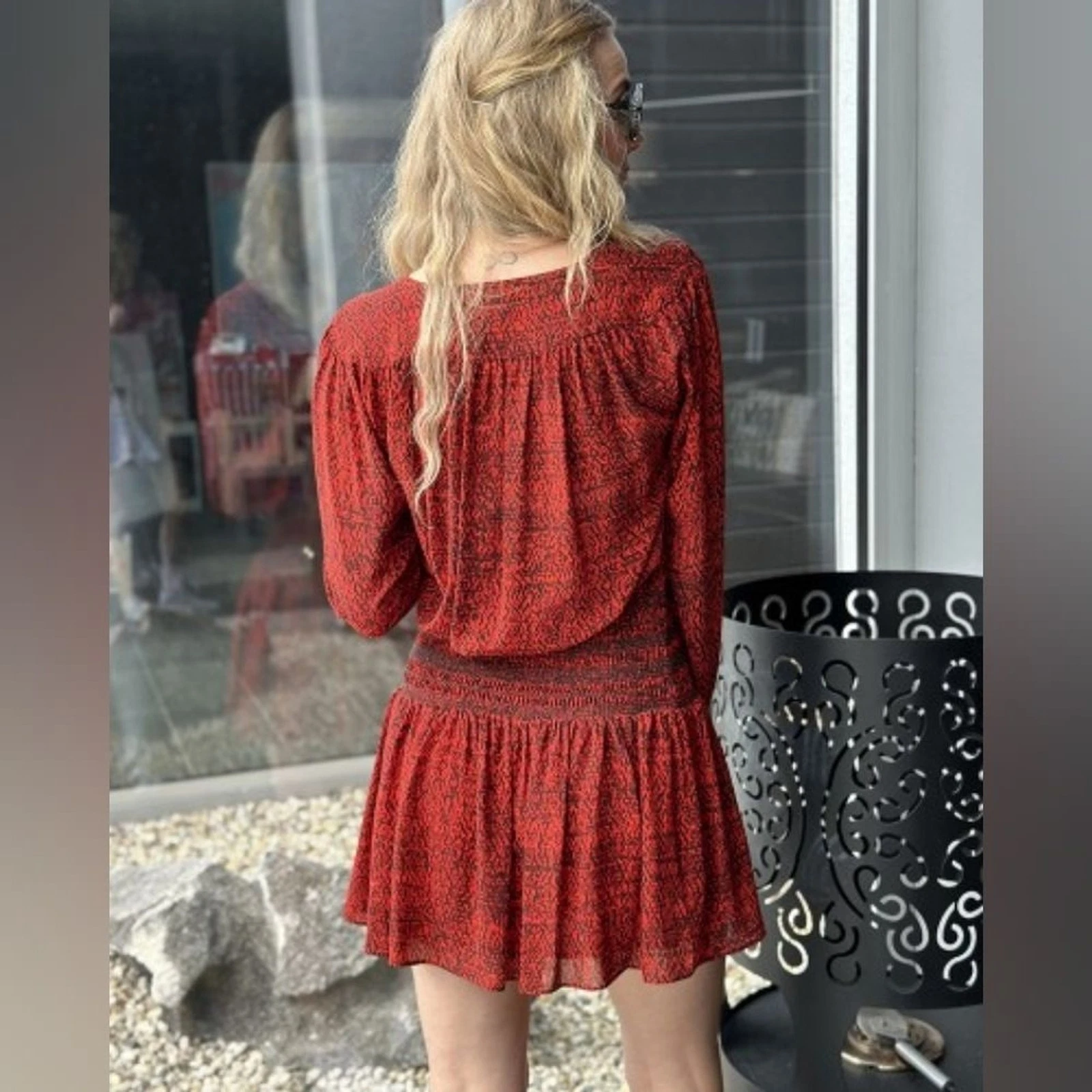 Abito Michael Kors rosso granatina taglia L nuovo con etichetta