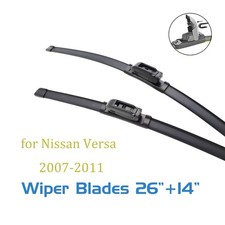 2pcs for Nissan Versa 2007-2011 Wipers Blade for My Car J Hook 26 and 14
